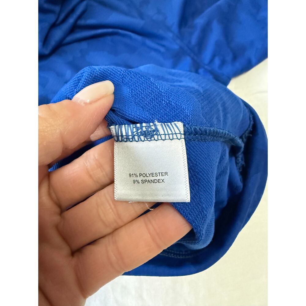PETER MILLAR | Men’s L | Blue Perth Camo Crown Sport 1/4 Zip | Tuckaway Club EUC - Picture 8 of 10